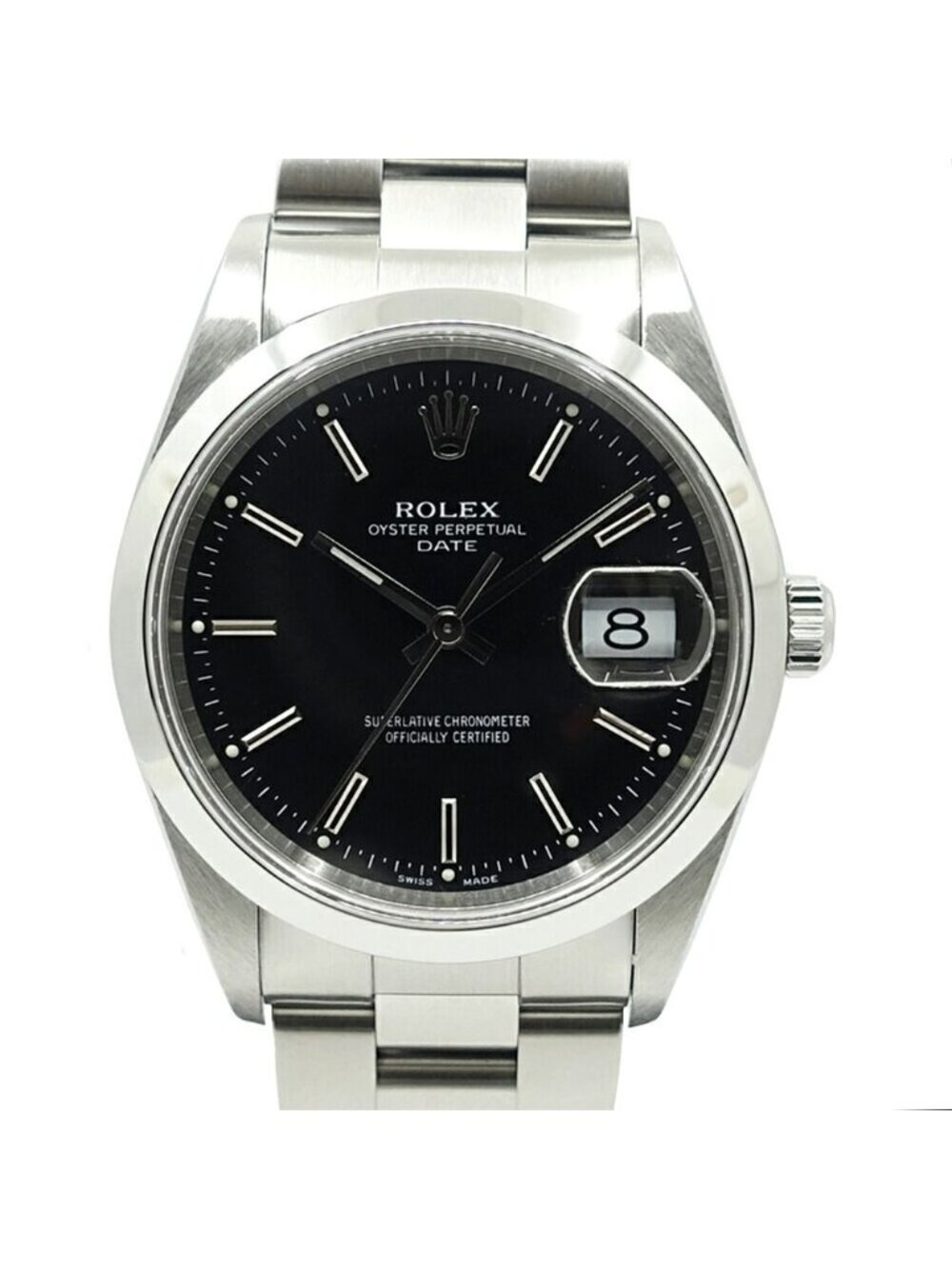 Rolex Oyster Perpetual Date 34 SS Black Dial